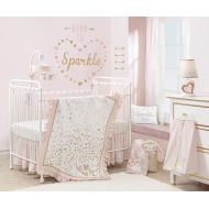 Lambs & Ivy Confetti Heart 4 Piece Crib Bedding Set, Pink/Gold