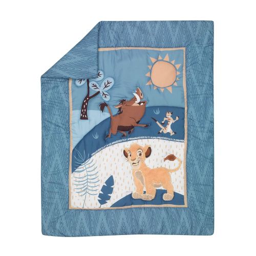  Lambs & Ivy Lion King Adventure 3Piece Baby Crib Bedding Set, Blue