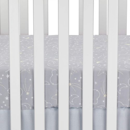  Lambs & Ivy Mickey Mouse 4Piece Crib Bedding Set, Gray