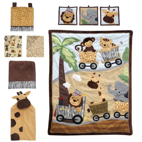  Lambs & Ivy Safari Express Bedding Collection (9 Piece Bedding Set)