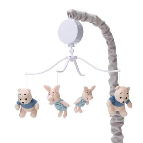  Lambs & Ivy Disney Baby Forever Pooh Bear Musical Baby Crib Mobile, Gray/Beige