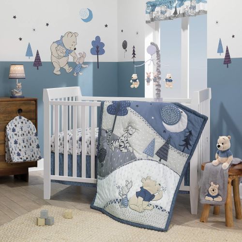  Lambs & Ivy Disney Baby Forever Pooh Bear Musical Baby Crib Mobile, Gray/Beige