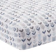 Lambs & Ivy Signature Montana Fitted Crib Sheet - Blue/Gray/White Arrow