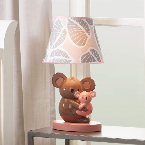  Lambs & Ivy Calypso Lamp Pink/Gray Koala Nursery Lamp with Shade & Bulb