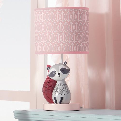  Lambs & Ivy Little Woodland Lamp with Shade & Bulb, Gray