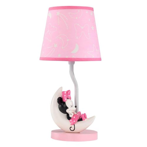  Lambs & Ivy Disney Baby Minnie Mouse Celestial Lamp with Shade & Bulb, Pink
