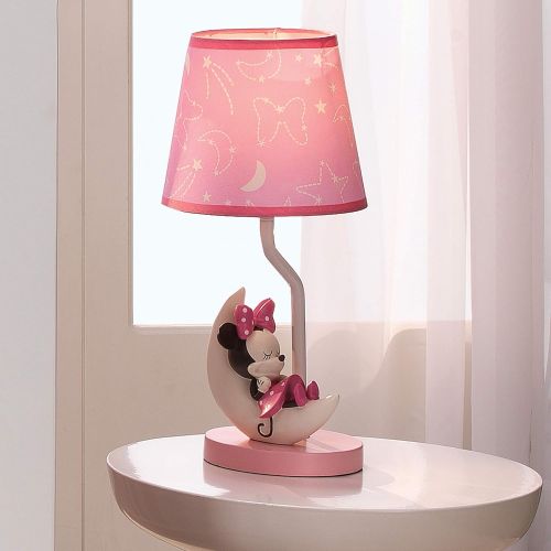  Lambs & Ivy Disney Baby Minnie Mouse Celestial Lamp with Shade & Bulb, Pink