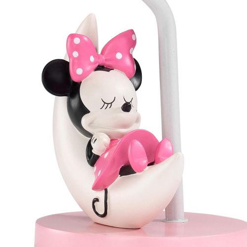  Lambs & Ivy Disney Baby Minnie Mouse Celestial Lamp with Shade & Bulb, Pink