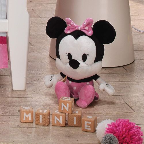  Lambs & Ivy Disney Baby Minnie Mouse Plush Stuffed Animal Toy, Black