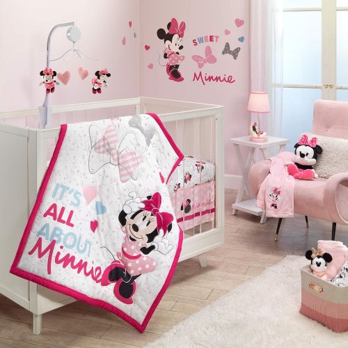  Lambs & Ivy Disney Baby Minnie Mouse Love Wall Decals/Stickers with Hearts/Bows