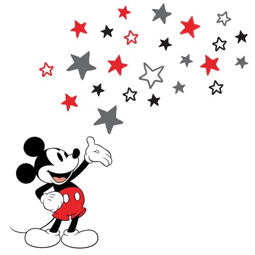  Lambs & Ivy Disney Baby Magical Mickey Mouse Wall Decals Gray/Red