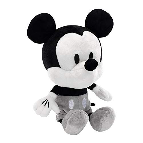  Lambs & Ivy Disney Baby Mickey Mouse Plush Stuffed Animal Toy, Black/White