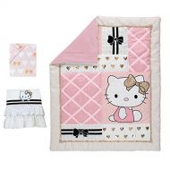 Lambs & Ivy Hello Kitty Hearts 3-Piece Crib Bedding Set, PinkGold