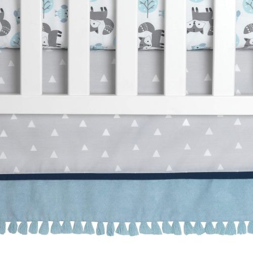  Lambs & Ivy Stay Wild Animal Arrow 4 Piece Crib Bedding Set, GrayBlue