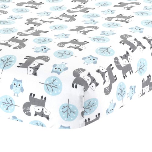  Lambs & Ivy Stay Wild Animal Arrow 4 Piece Crib Bedding Set, GrayBlue