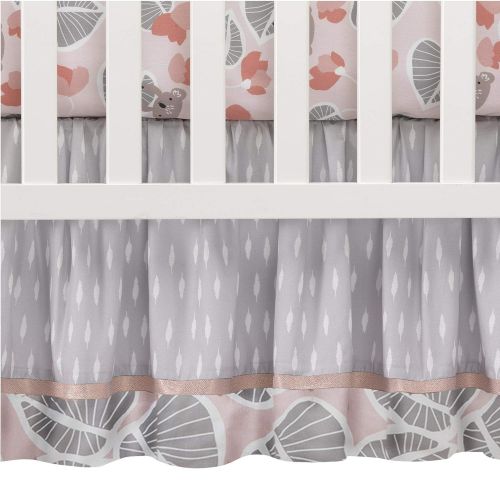  Lambs & Ivy Calypso 4-Piece Crib Bedding Set - Pink, Gray, Gold, Animals, Jungle