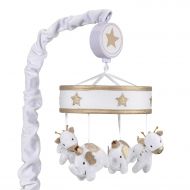 Lambs & Ivy Signature Jamboree Musical Baby Crib Mobile - Gold, White, Animals