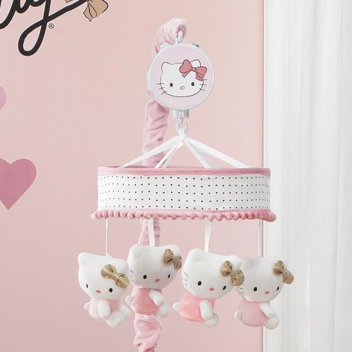  Lambs & Ivy Hello Kitty Musical Mobile, Pink/White