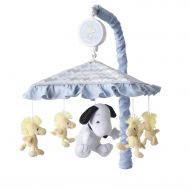 Lambs & Ivy My Little Snoopy Musical Baby Crib Mobile, Blue