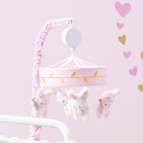  Lambs & Ivy Confetti Musical Baby Crib Mobile, Pink