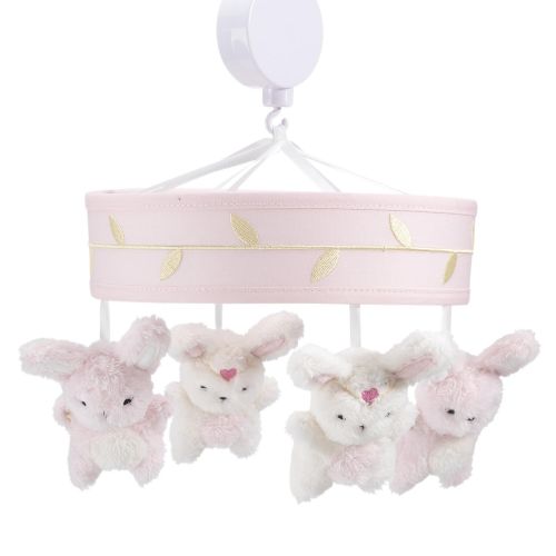  Lambs & Ivy Confetti Musical Baby Crib Mobile, Pink