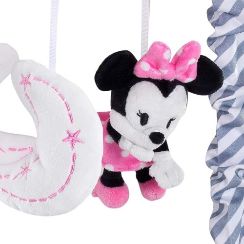  Lambs & Ivy Disney Baby Minnie Mouse Musical Crib Mobile, Pink/Gray