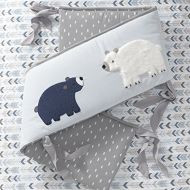 [아마존베스트]Lambs & Ivy Signature Montana Blue/Gray/Brown Bear 4 Piece Crib Bumper