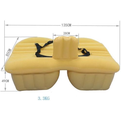  Lameila Car Travel Inflatable Mattress Air Bed Cushion Camping Universal SUV Extended Air Couch for Child with Two Air Pillows and Seat Belt