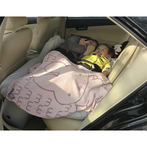  Lameila Car Travel Inflatable Mattress Air Bed Cushion Camping Universal SUV Extended Air Couch for Child with Two Air Pillows and Seat Belt