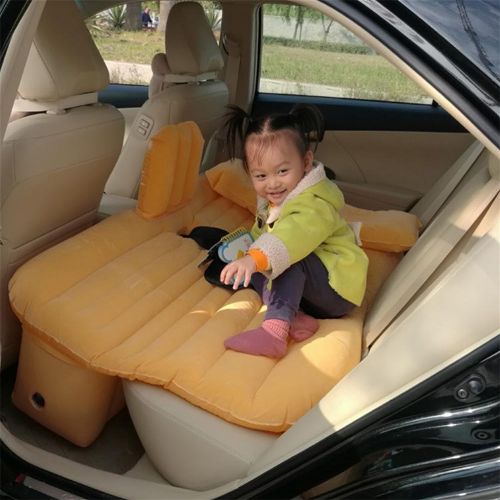  Lameila Car Travel Inflatable Mattress Air Bed Cushion Camping Universal SUV Extended Air Couch for Child with Two Air Pillows and Seat Belt