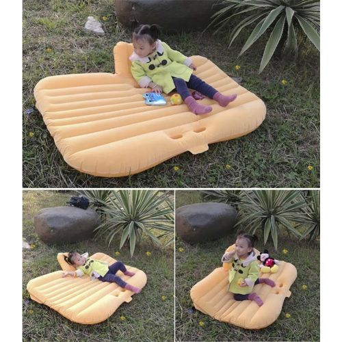  Lameila Car Travel Inflatable Mattress Air Bed Cushion Camping Universal SUV Extended Air Couch for Child with Two Air Pillows and Seat Belt