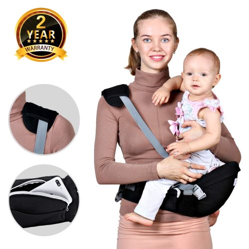  Lamibaby Baby Hip Seat Carrier Waist Stool  Safety Certified Back Pain Relief Soft Carrier (Ergonomic M...