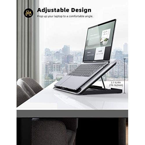  [아마존베스트]Laptop Cooler, Lamicall Laptop Cooling Pad : Portable Height Adjustable Laptop Cooling Fan Stand Holder Riser Compatible with MacBook Air Pro Dell XPS HP Alienware Laptop Notebooks