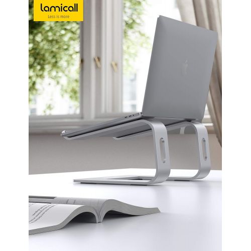  [아마존베스트]Laptop Stand, Lamicall Laptop Riser Holder : Ergonomic Detachable Aluminum Computer Notebook Stand Elevator for Desk, Compatible with MacBook Air Pro, Dell XPS, HP, Lenovo (10-15.6