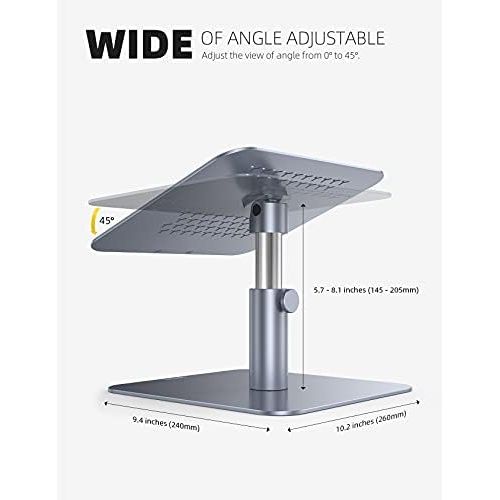  [아마존베스트]Laptop Stand Adjustable, Lamicall Notebook Holder : Multi-Angle Height Ventilated Laptop Riser for Desk, 360 Rotating, Compatible with MacBook Air Pro, Dell XPS, HP, Lenovo More No