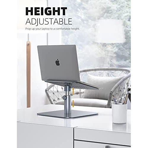  [아마존베스트]Laptop Stand Adjustable, Lamicall Notebook Holder : Multi-Angle Height Ventilated Laptop Riser for Desk, 360 Rotating, Compatible with MacBook Air Pro, Dell XPS, HP, Lenovo More No