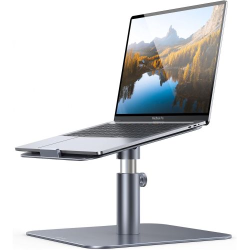  [아마존베스트]Laptop Stand Adjustable, Lamicall Notebook Holder : Multi-Angle Height Ventilated Laptop Riser for Desk, 360 Rotating, Compatible with MacBook Air Pro, Dell XPS, HP, Lenovo More No