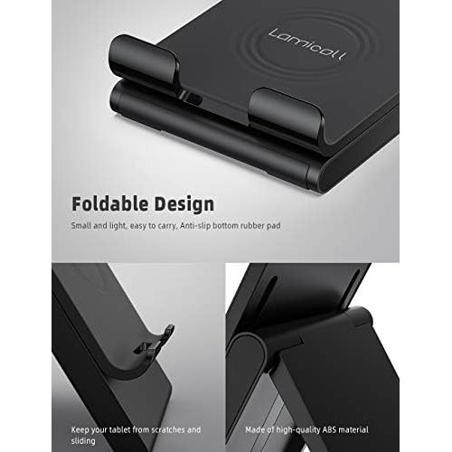  [아마존베스트]Lamicall Tablet Stand Adjustable Tablet Stand  Foldable Holder, Holder, Dock for 2020 iPad Pro 9.7, 10.2, 10.5, iPad Air 2 3 4, iPad Mini 2 3 4, Samsung Tab, Other Tablet 5 - 13 I