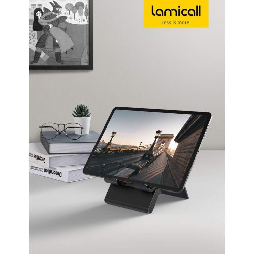  [아마존베스트]Lamicall Tablet Stand Adjustable Tablet Stand  Foldable Holder, Holder, Dock for 2020 iPad Pro 9.7, 10.2, 10.5, iPad Air 2 3 4, iPad Mini 2 3 4, Samsung Tab, Other Tablet 5 - 13 I