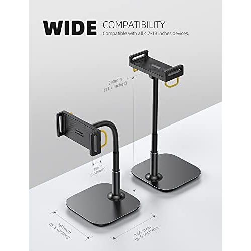  [아마존베스트]Lamicall Tablet Stand Adjustable Tablet Holder  Universal Holder Stand for 2020 iPad Pro 9.7, 10.5, 12.9, iPad Air Mini 2 3 4, Switch, Tab, iPhone, and Tablet with 4.7-13 Inches 