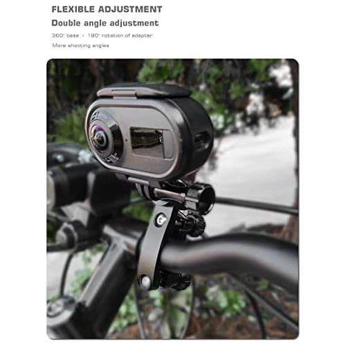  Lammcou Action Camera Motorcycle Mount, Aluminium Canera Bicycle Handlebars Holder Seat Post, Ski Pole Mount & Metal Wrench Compatible with GoPro Hero 9 8 7 6 5 Osmo Sports Camcord