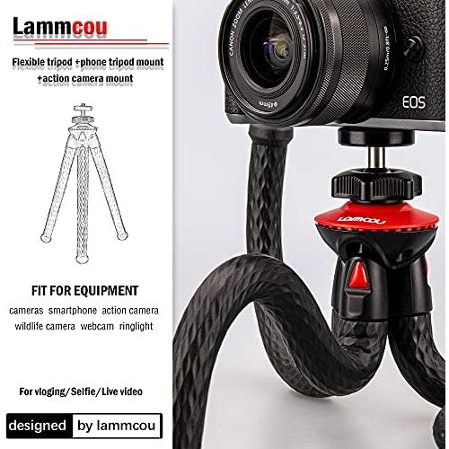  [아마존베스트]Lammcou Gorillapod iPhone Tripod Camera Tripod Mini Flexible Tripod Photo Tripod Flexible Small Travel Tripod Travel Tripod