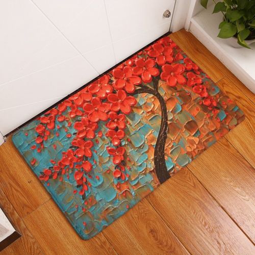  LamourBear Oil Painting Theme Doormat Decorative Soft Washable Non-Slip Indoor Inside Door Mat Entry Carpet Decor Front Entrance Floor Home Decor Rug Living Room Hallway Kitchen Ba