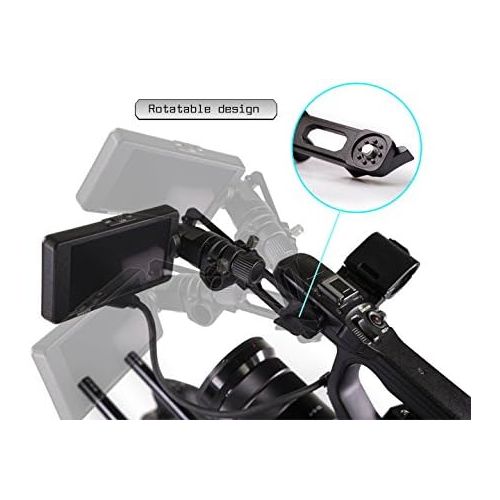  LanParte Lanparte MEA-01 Adjustable Monitor Extension Arm for Sony FS5 Camera, Black, Green