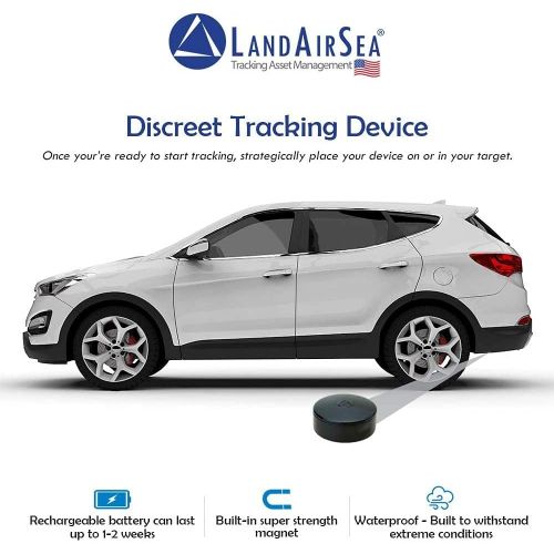  LandAirSea 54 GPS Tracker, - USA Engineered & Assembled, Waterproof Magnet Mount. Full Global Coverage. 4G LTE Real-Time Tracking for Vehicle, Asset, Fleet, Elderly and more. Subsc