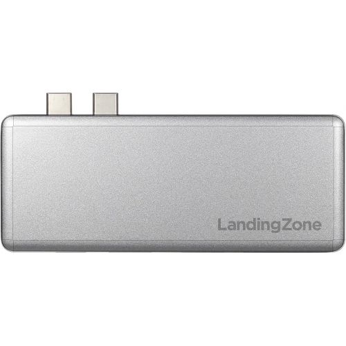  LandingZone USB Type-C Hub for New MacBook Pro Models A1706A1707A1708A1989A1990 Released 2016 to 2018 (Silver)