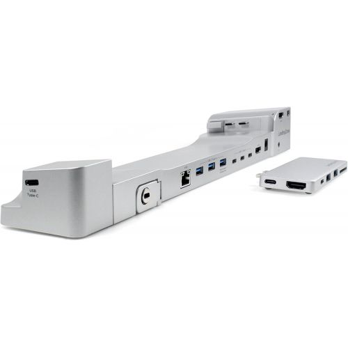  LandingZone 2-Item Bundle: Docking Station and USB Type-C Hub for the 15-inch MacBook Pro with Touch Bar Models A1707 & A1990 Released 2016 to 2018 (15-inch Silver Docking Station,