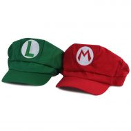 Landisun Costume Hat Anime Adult Unisex Cosplay Cap (Red and Green)