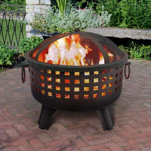  Landmann 26364 23-12-Inch Savannah Garden Light Fire Pit, Black