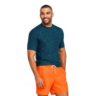 Lands%27+End Lands End Mens Spacedye Short Sleeve Swim Tee Rash Guard